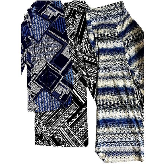 4* Wide Leg Palazzo Pants S Fairy Summer Boho Geo Print Festival Retro Lot Of 4 - Picture 3 of 12